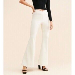 We The FREE PEOPLE Cream Ivory Flare VENICE BEACH Jeans‎ Size 31 NEW
